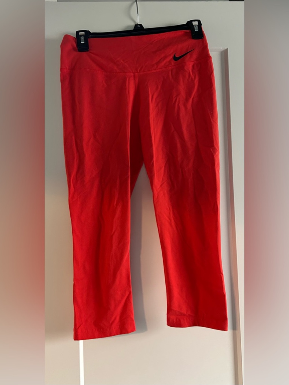 Nike Black and Red Dri-FIT Athletic Leggings